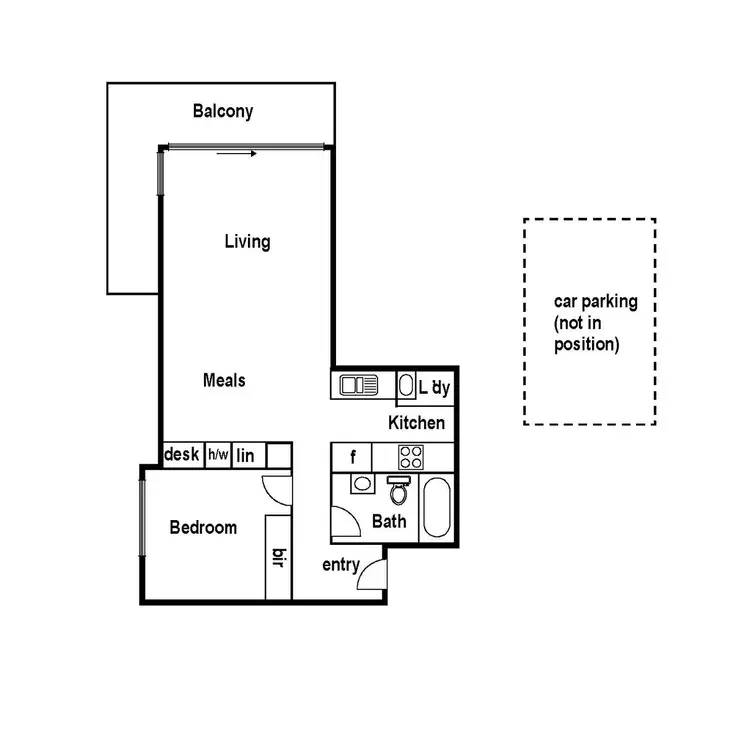 Floorplan of Homely apartment listing, 410/62 Mt Alexander Road, Travancore VIC 3032