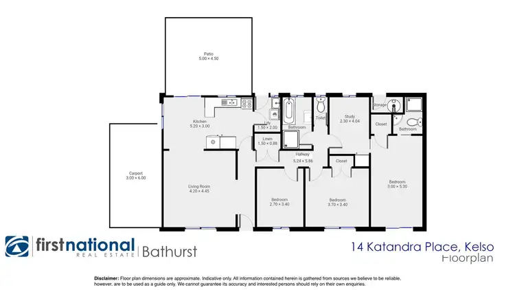 Floorplan of Homely house listing, 14 Katandra Place, Kelso NSW 2795