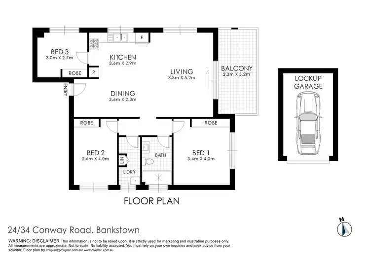Floorplan of Homely unit listing, 24/34-36 Conway Road, Bankstown NSW 2200