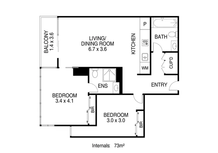 Floorplan of Homely apartment listing, 2108/135 City Road, Southbank VIC 3006
