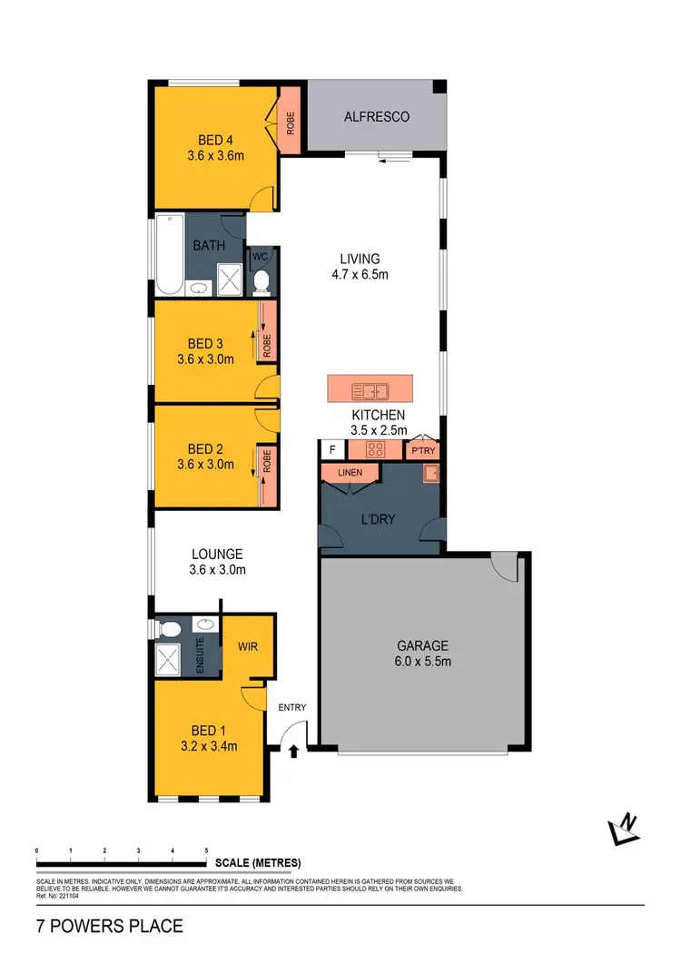 Floorplan of Homely house listing, 7 Powers Place, Eaglehawk VIC 3556