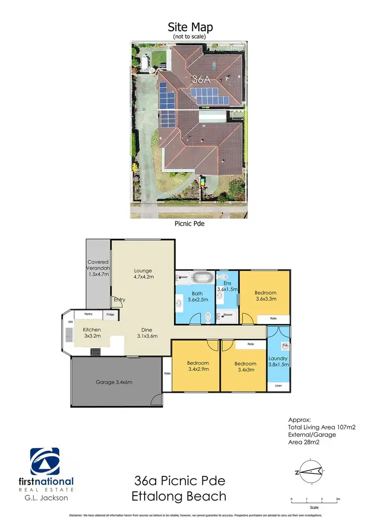 Floorplan of Homely semi-detached listing, 36A Picnic Parade, Ettalong Beach NSW 2257