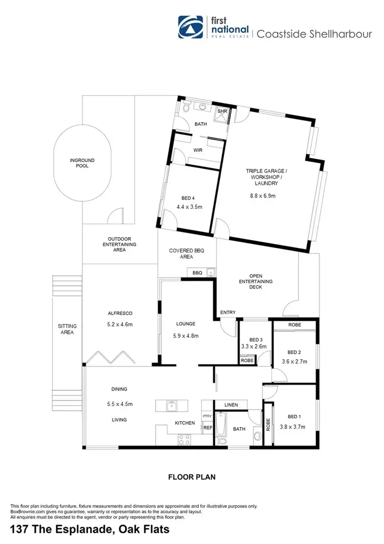 Floorplan of Homely house listing, 137 The Esplanade, Oak Flats NSW 2529