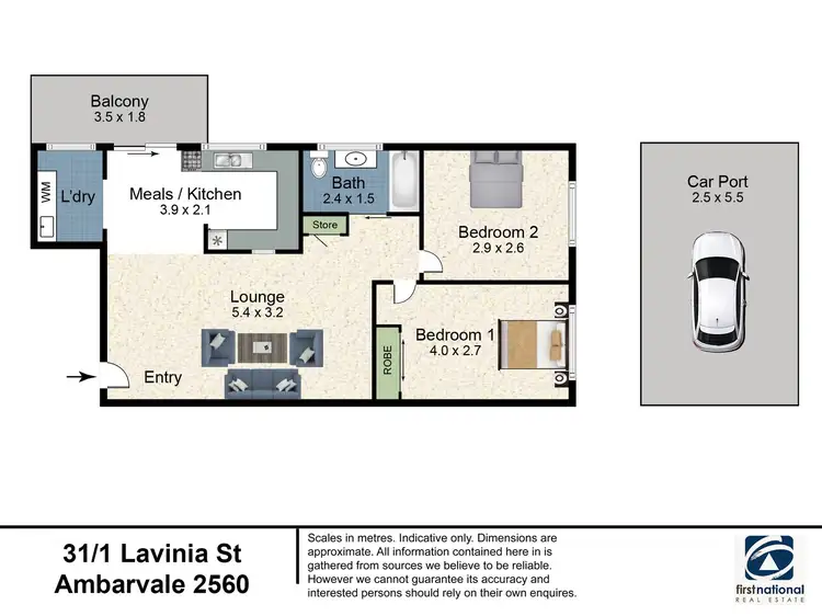 Floorplan of Homely unit listing, 31/1 Lavinia Place, Ambarvale NSW 2560