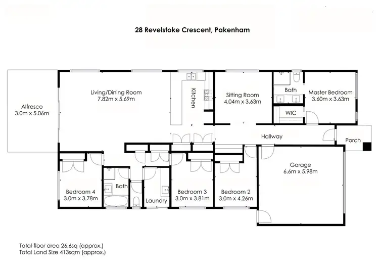 Floorplan of Homely house listing, 28 Revelstoke Crescent, Pakenham VIC 3810