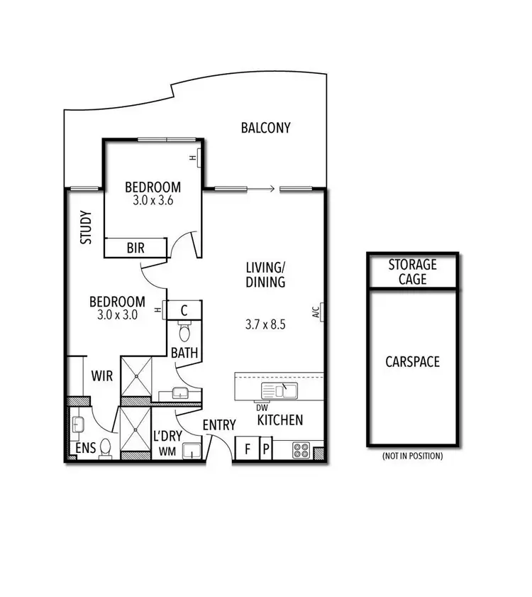 Floorplan of Homely apartment listing, 119/314 Pascoe Vale Road, Essendon VIC 3040