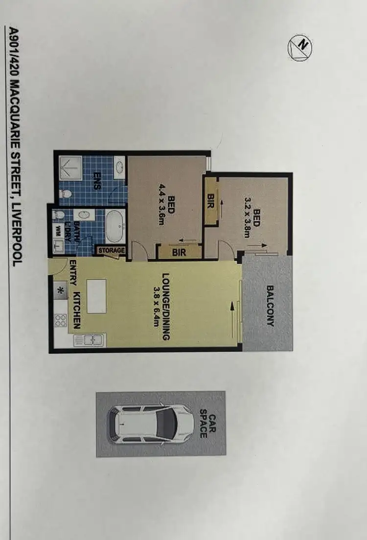 Floorplan of Homely apartment listing, 901/420 Macquarie Street, Liverpool NSW 2170