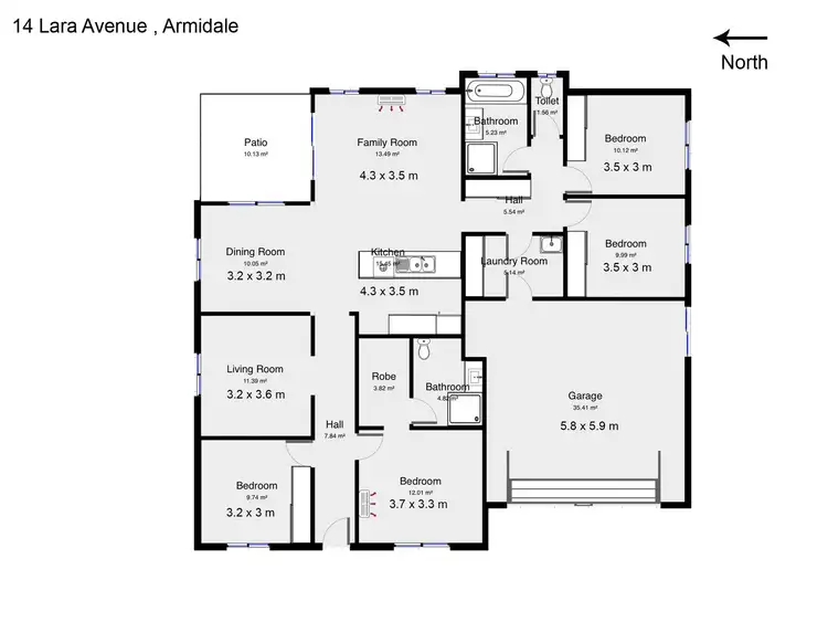Floorplan of Homely house listing, 14 Lara
Avenue, Armidale NSW 2350
