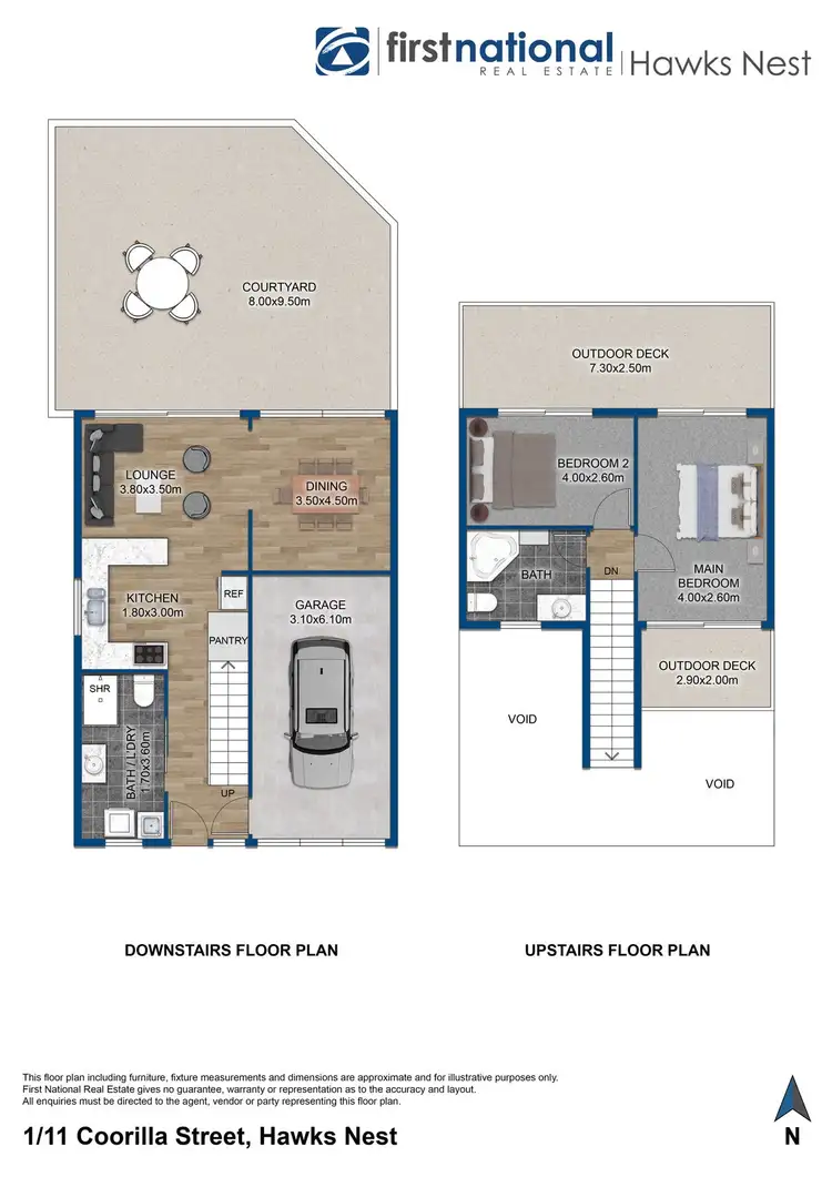 Floorplan of Homely townhouse listing, 1/11 Coorilla Street, Hawks Nest NSW 2324