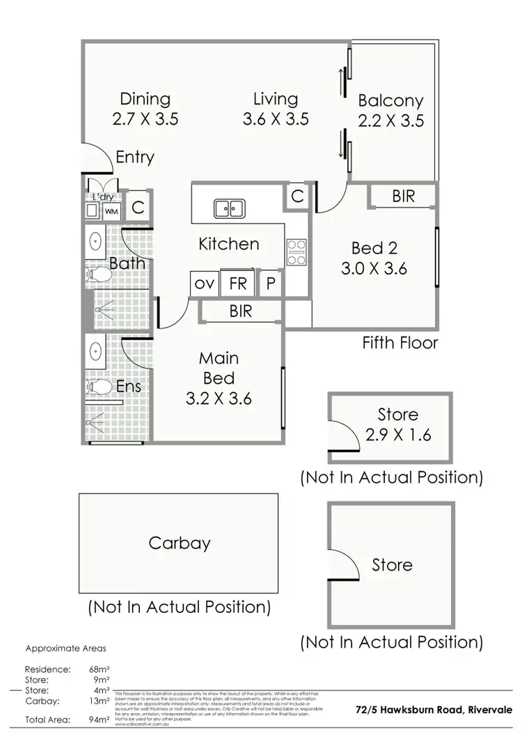 Floorplan of Homely apartment listing, 72/5 Hawksburn Road, Rivervale WA 6103
