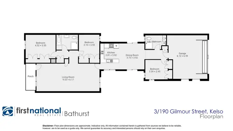 Floorplan of Homely house listing, 3/190 Gilmour Street, Kelso NSW 2795