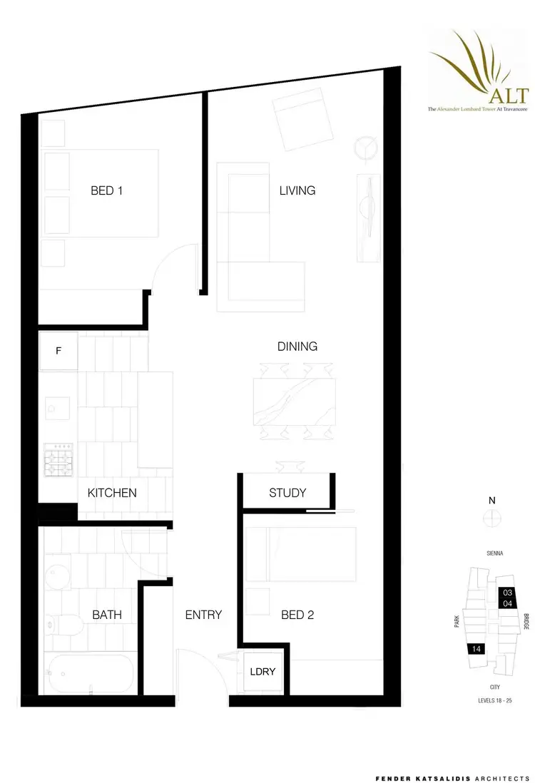 Floorplan of Homely apartment listing, 2404/18 Mount Alexander Road, Travancore VIC 3032