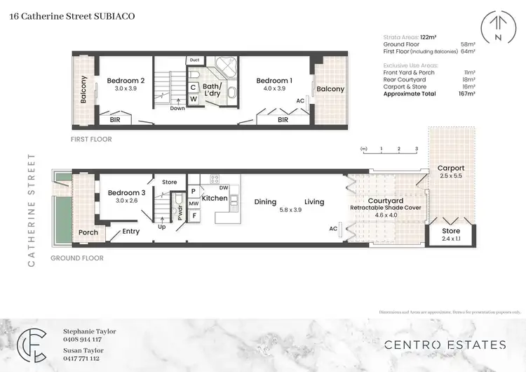 Floorplan of Homely townhouse listing, 16 Catherine Street, Subiaco WA 6008