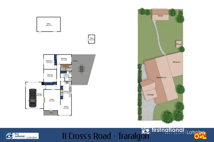 Floorplan of Homely house listing, 11 Cross's Road, Traralgon VIC 3844