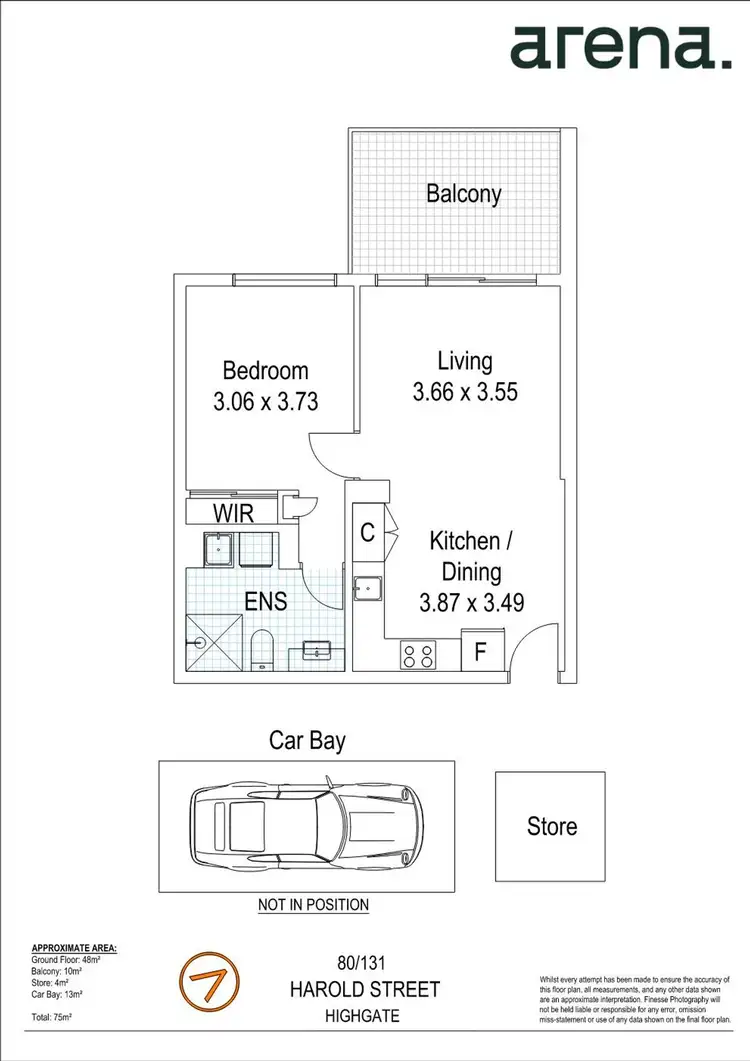 Floorplan of Homely apartment listing, 80/131 Harold Street, Highgate WA 6003
