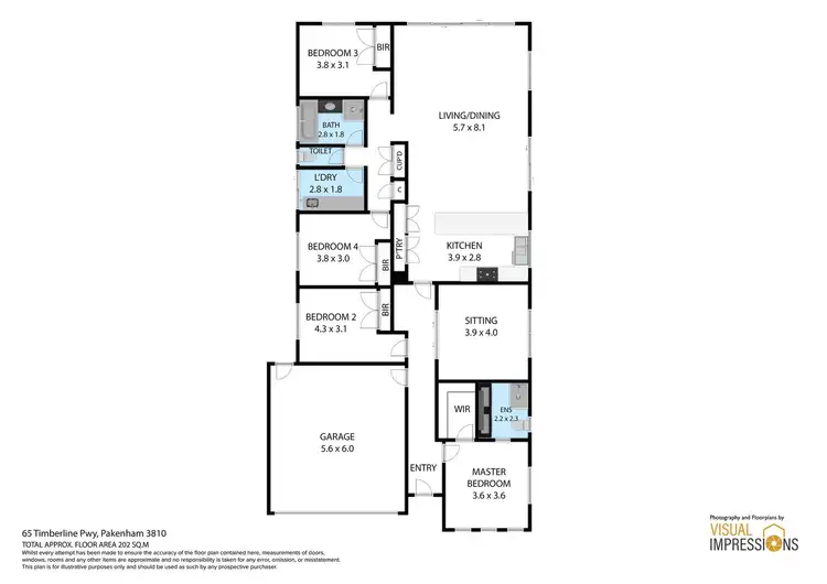 Floorplan of Homely house listing, 65 Timberline Parkway, Pakenham VIC 3810