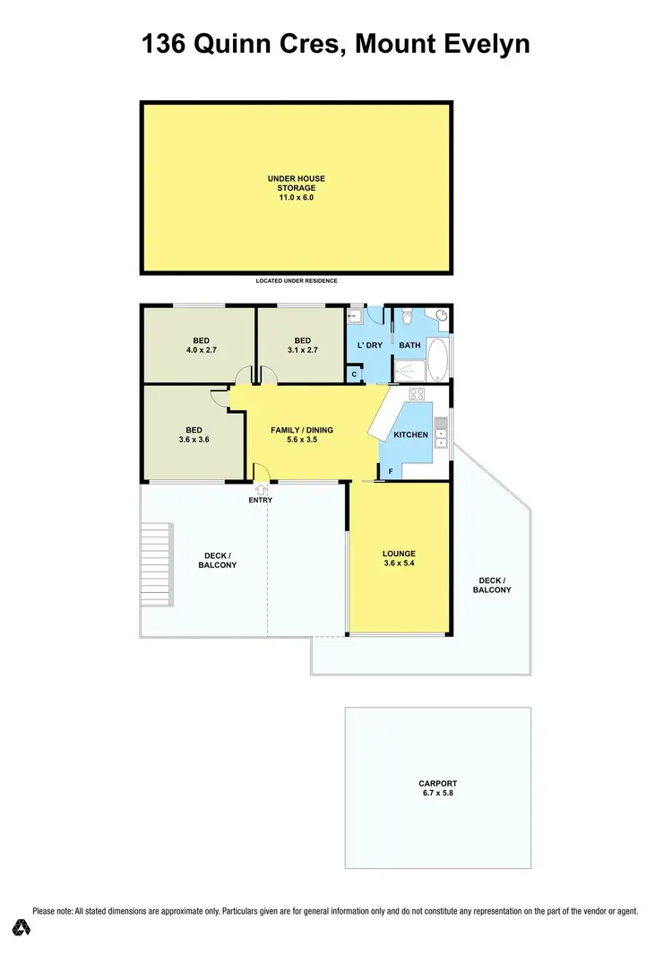 Floorplan of Homely house listing, 136 Quinn Crescent, Mount Evelyn VIC 3796