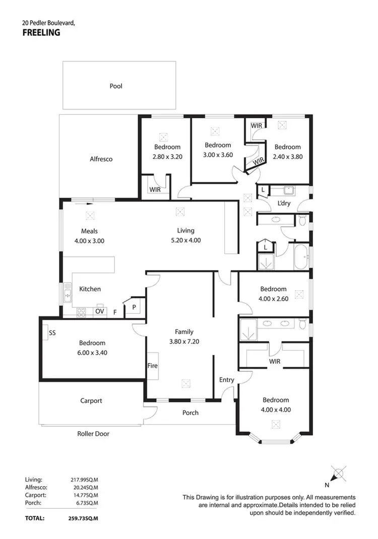 Floorplan of Homely house listing, 20 Pedler Boulevard, Freeling SA 5372