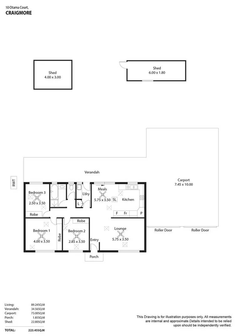 Floorplan of Homely house listing, 10 Otama Court, Craigmore SA 5114