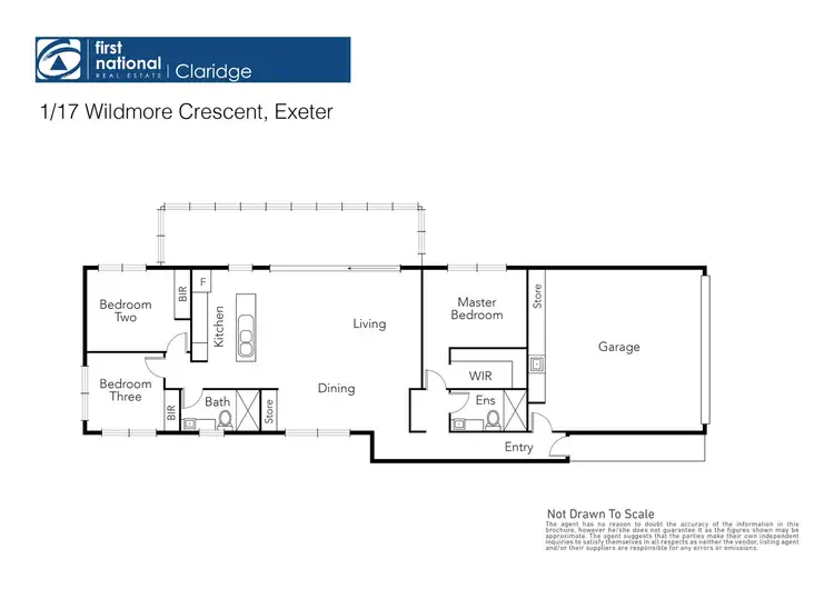 Floorplan of Homely townhouse listing, 1/17 Wildmore Crescent, Exeter TAS 7275