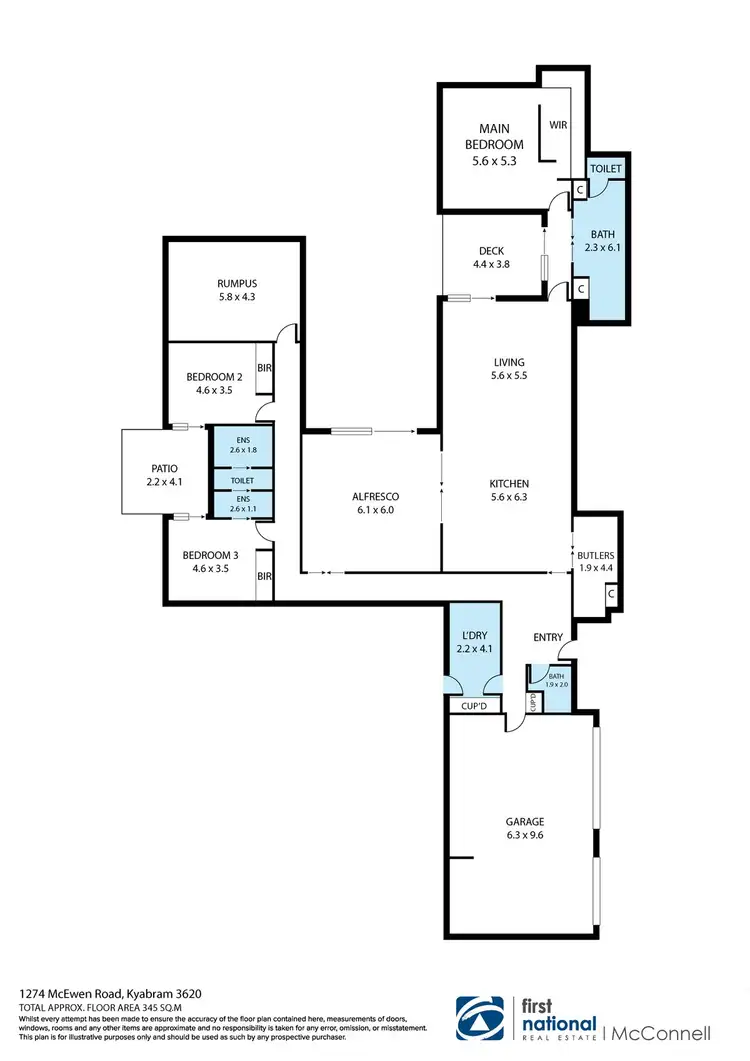 Floorplan of Homely house listing, 1274 McEwen Road, Kyabram VIC 3620