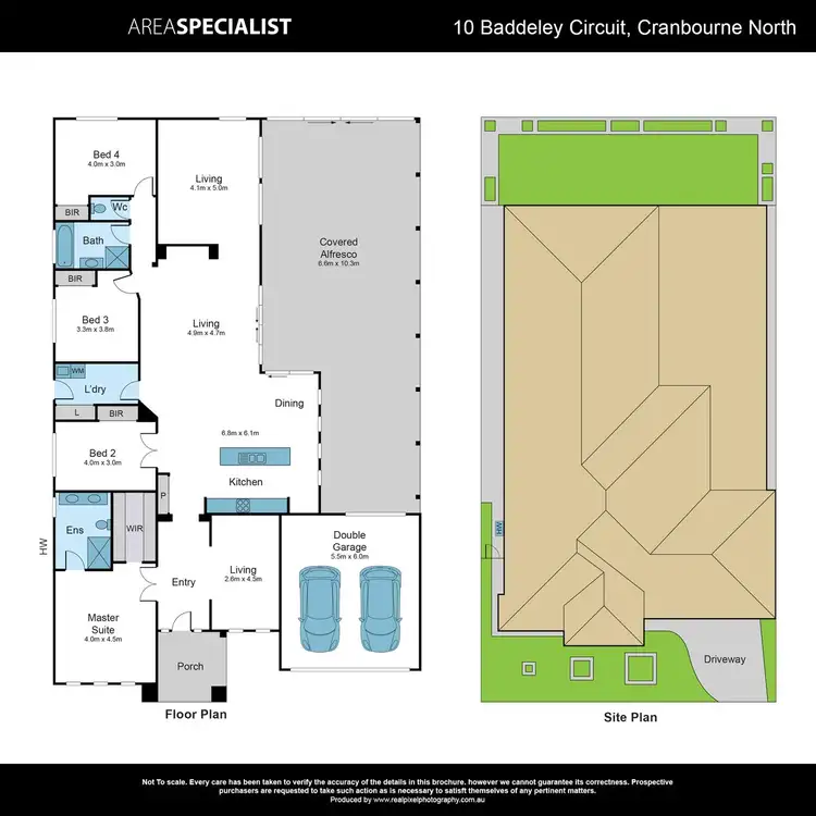 Floorplan of Homely house listing, 10 Baddeley Circuit, Cranbourne North VIC 3977