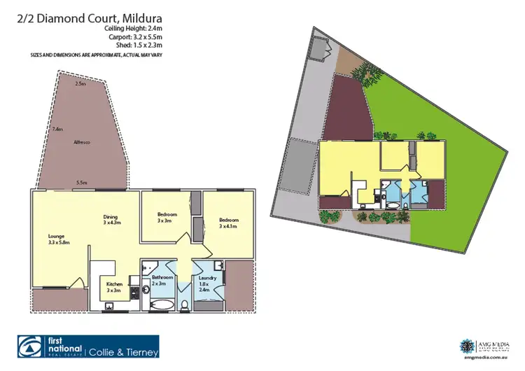 Floorplan of Homely unit listing, 2/2 Diamond Court, Mildura VIC 3500