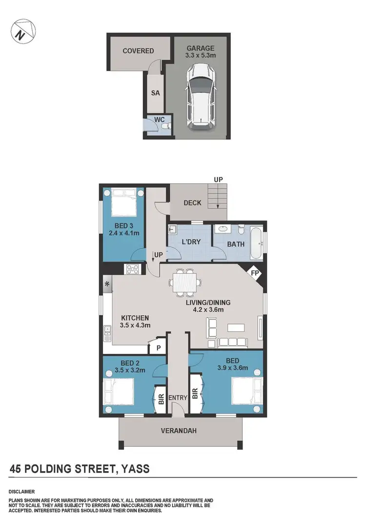 Floorplan of Homely house listing, 45 Polding St, Yass NSW 2582