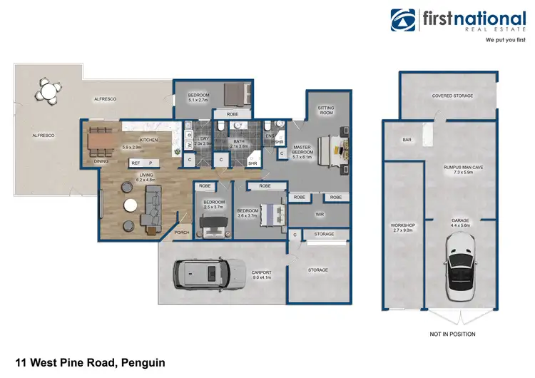 Floorplan of Homely house listing, 11 West Pine Road, Penguin TAS 7316