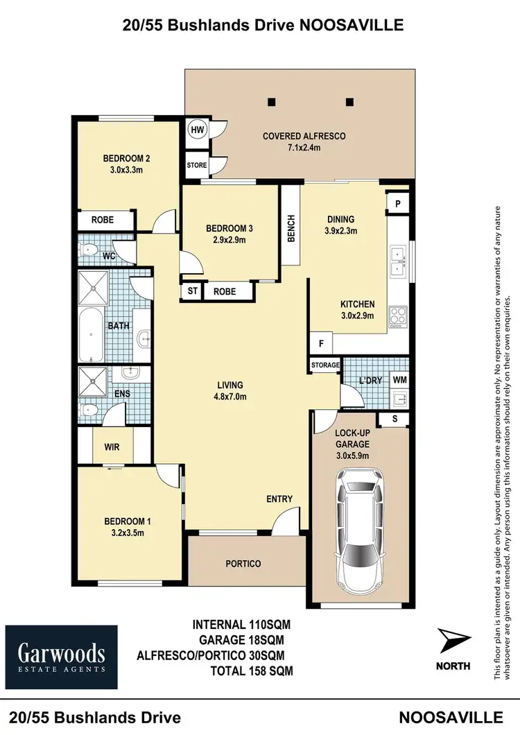 Floorplan of Homely semi-detached listing, 20/55 Bushlands Drive, Noosaville QLD 4566