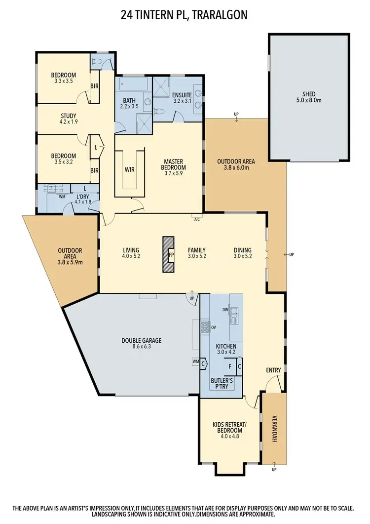 Floorplan of Homely house listing, 24 Tintern Place, Traralgon VIC 3844