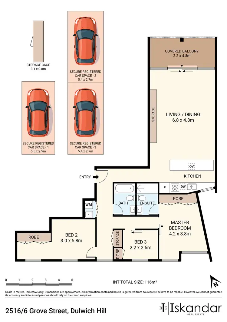Floorplan of Homely apartment listing, 2516/6-26 Grove Street, Dulwich Hill NSW 2203
