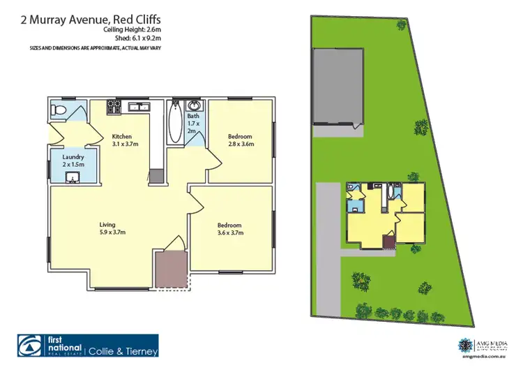 Floorplan of Homely house listing, 2 Murray Avenue, Red Cliffs VIC 3496