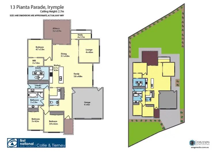 Floorplan of Homely house listing, 13 Pianta Parade, Irymple VIC 3498