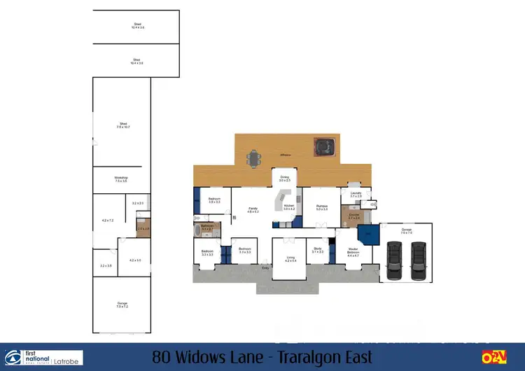Floorplan of Homely house listing, 80 Widows Lane, Traralgon VIC 3844
