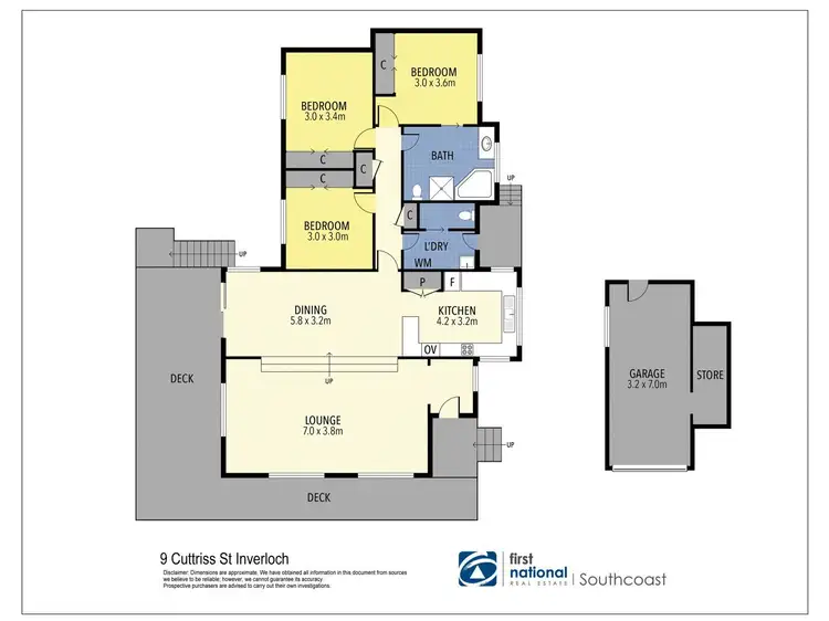 Floorplan of Homely house listing, 9 Cuttriss St, Inverloch VIC 3996