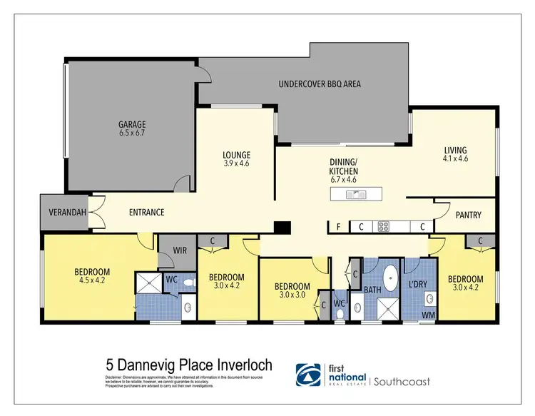 Floorplan of Homely house listing, 5 Dannevig Place, Inverloch VIC 3996