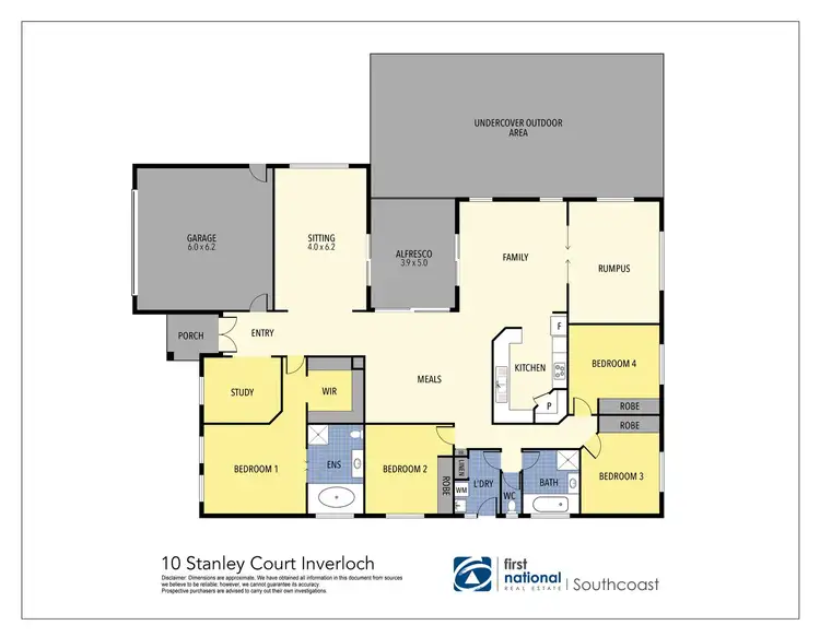 Floorplan of Homely house listing, 10 Stanley Court, Inverloch VIC 3996