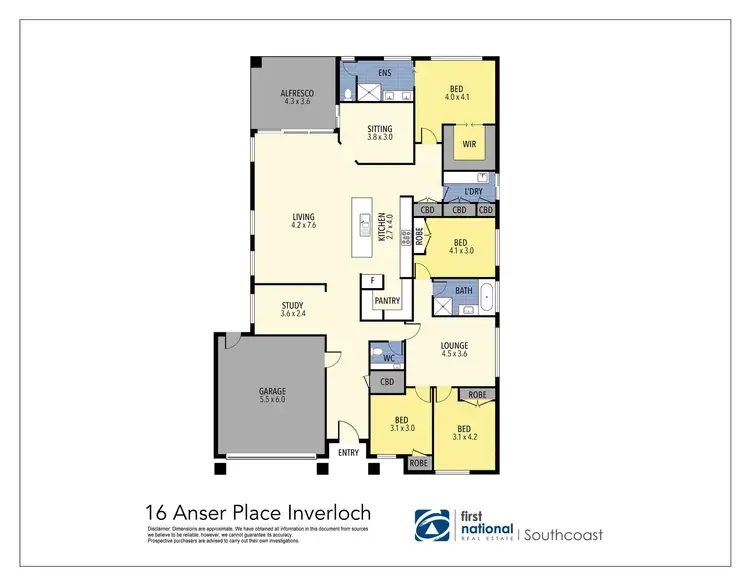 Floorplan of Homely house listing, 16 Anser Place, Inverloch VIC 3996