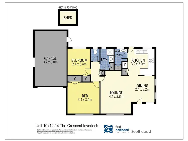 Floorplan of Homely unit listing, Unit 10/12-14 The Crescent, Inverloch VIC 3996