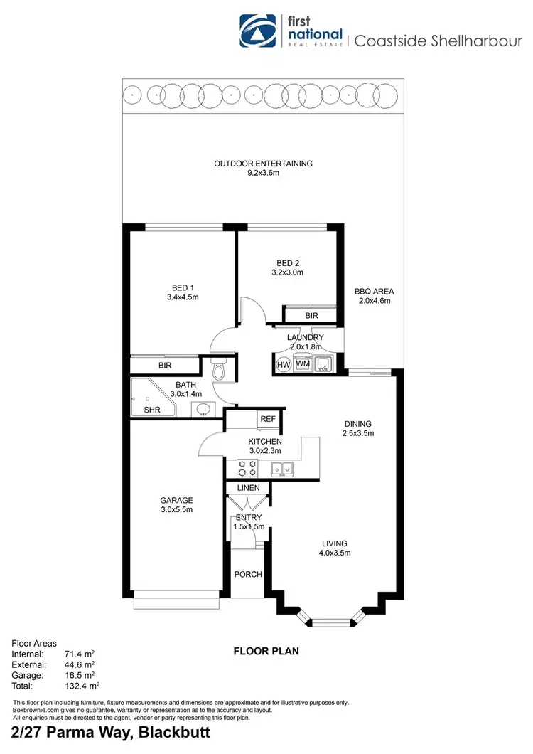 Floorplan of Homely semi-detached listing, 2/27 Parma Way, Blackbutt NSW 2529