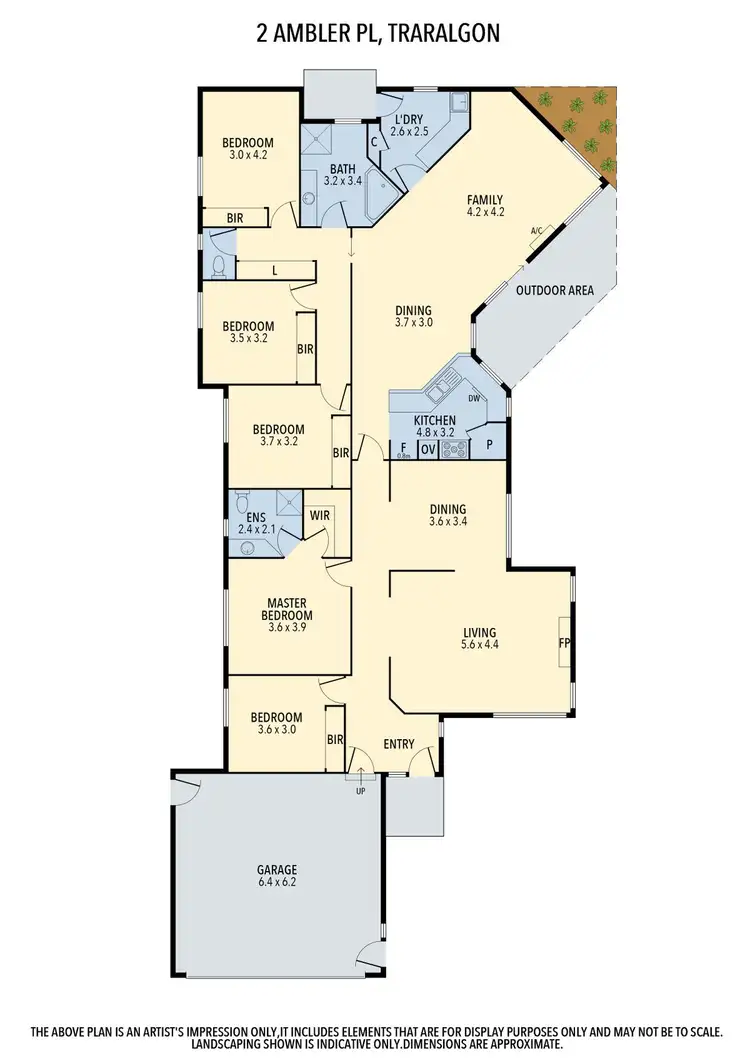 Floorplan of Homely house listing, 2 Ambler Place, Traralgon VIC 3844