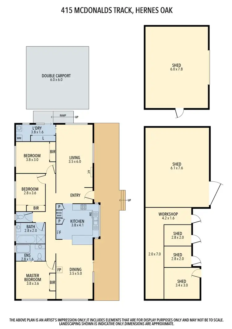 Floorplan of Homely house listing, 415 McDonalds Track, Hernes Oak VIC 3825