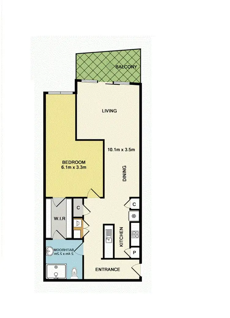 Floorplan of Homely apartment listing, 207/408 Lygon Street, Brunswick East VIC 3057