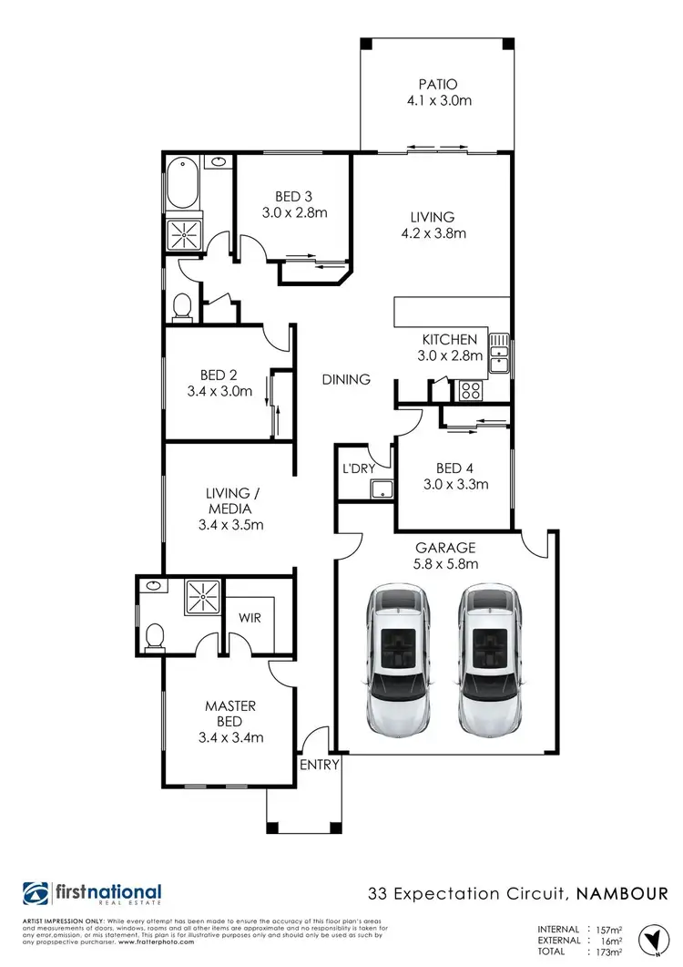 Floorplan of Homely house listing, 33 Expectation Circuit, Nambour QLD 4560