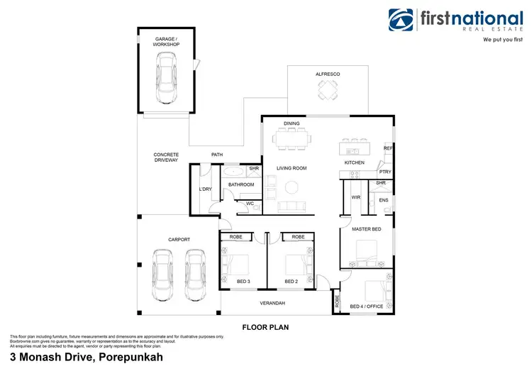 Floorplan of Homely house listing, 3 Monash Drive, Porepunkah VIC 3740