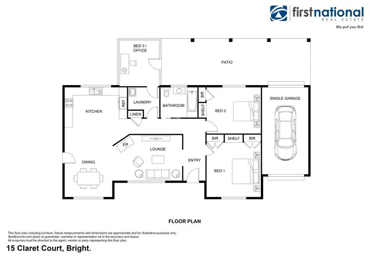Floorplan of Homely house listing, 15 Claret Court, Bright VIC 3741