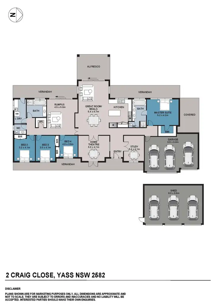 Floorplan of Homely house listing, 2 Craig Close, Yass NSW 2582