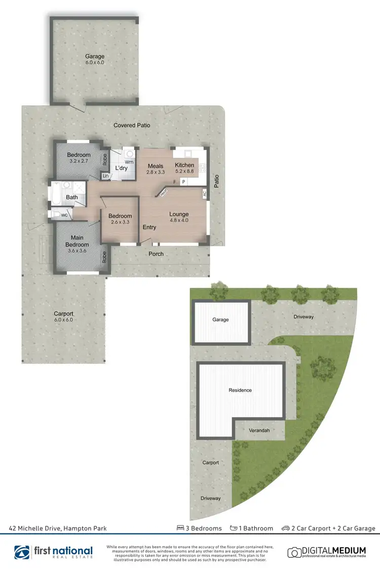Floorplan of Homely house listing, 42 Michelle Drive, Hampton Park VIC 3976