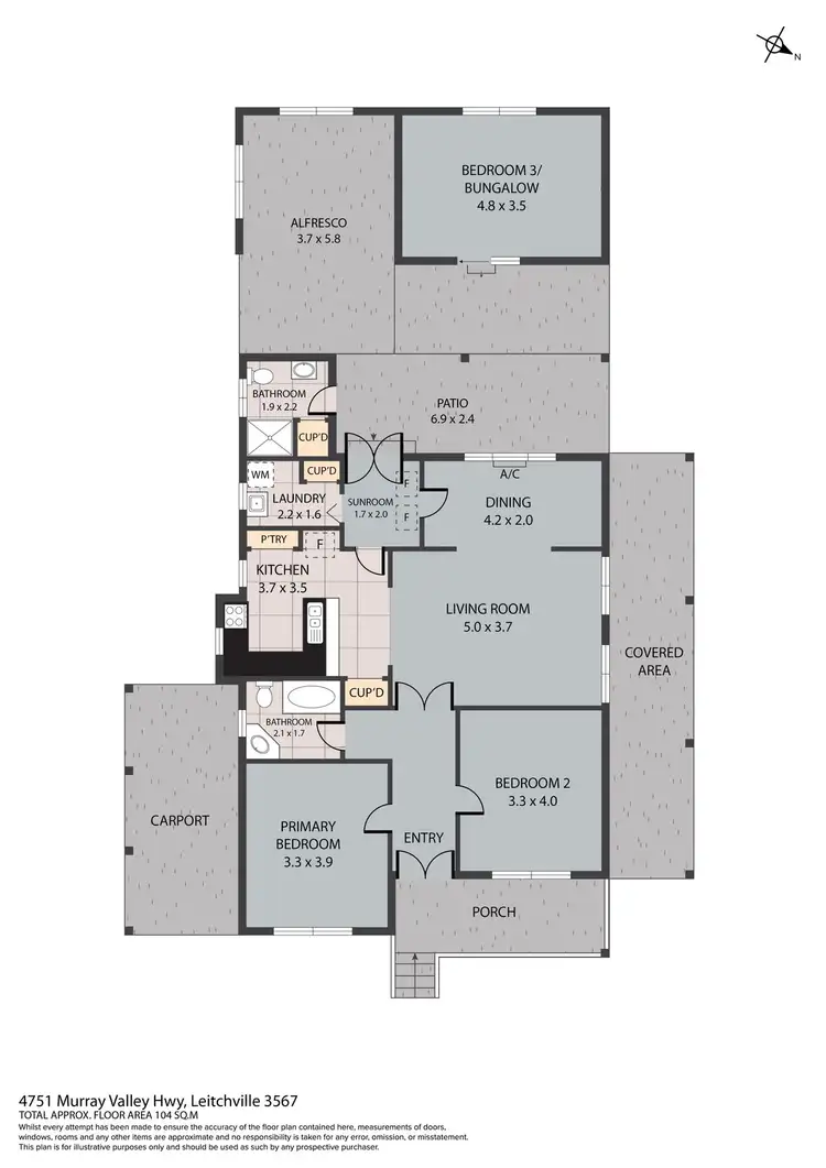 Floorplan of Homely rural property listing, 4751 Murray Valley Highway, Leitchville VIC 3567